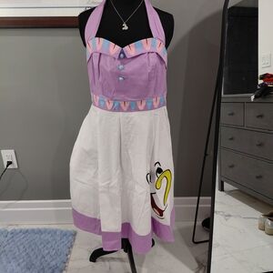 Disney Purple and White Backless Dress